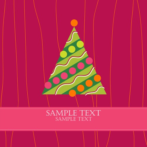 Colorful Christmas Swirl Tree vector image
