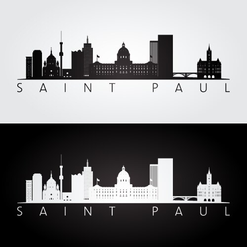 Saint Paul USA Skyline Vector Image