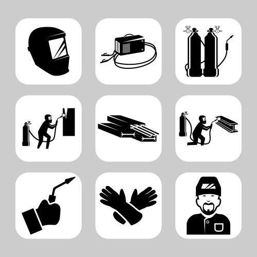Welding Icon Set Vector Image