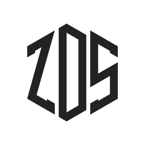 Minimal initials logo letters z and d zd initial Vector Image