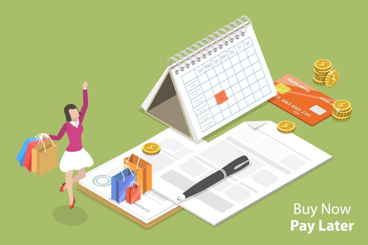 3d isometric flat concept grocery Royalty Free Vector Image