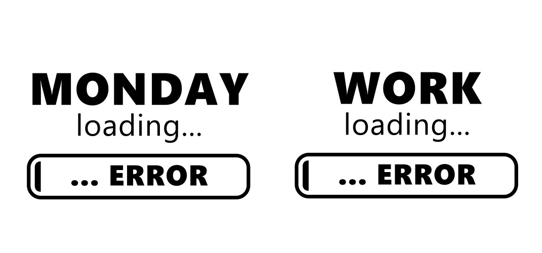 Monday loading bar error i do not like vector image