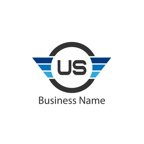 Initial letter us logo template design – Royalty-Free Vector | VectorStock
