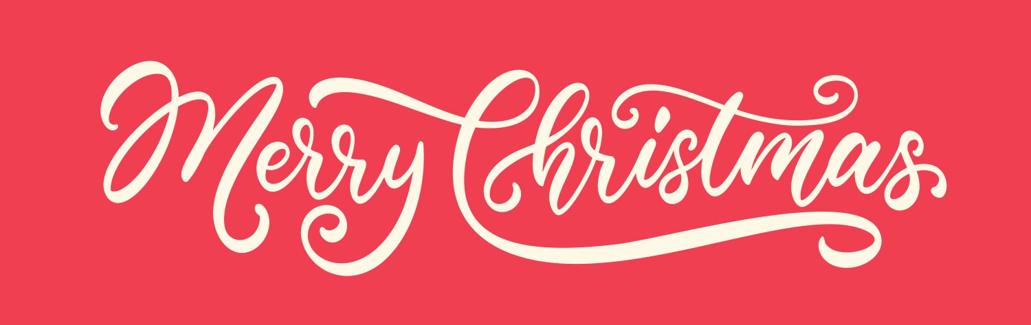 Merry christmas hand lettering vector image