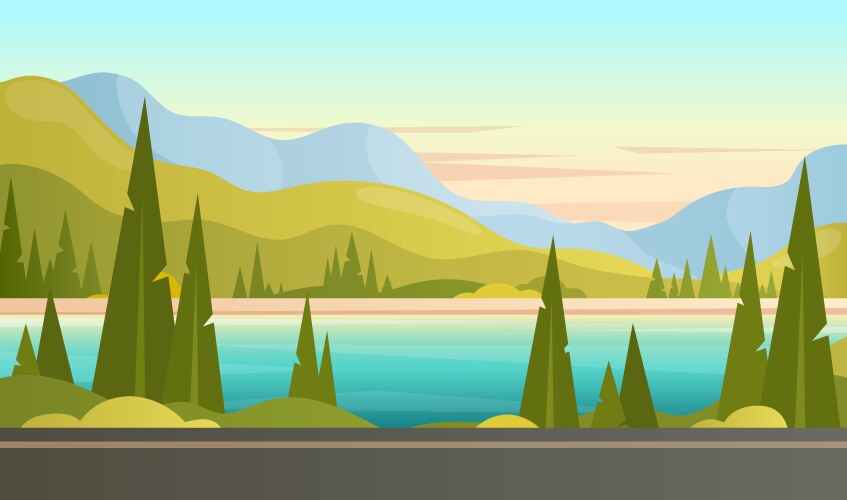 mountain landscape vector