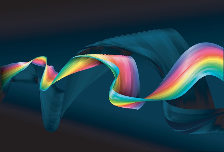Rainbow ribbon background Royalty Free Vector Image