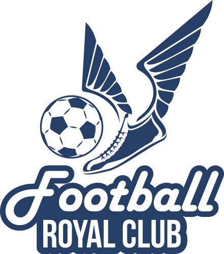 Royal Football Club Badge Icon Vector Image