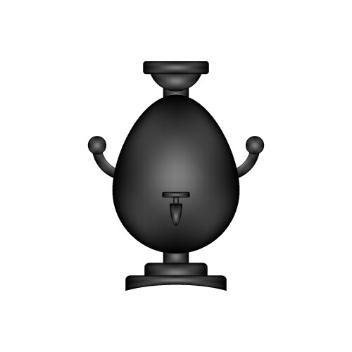 Samovar icon on white Royalty Free Vector Image