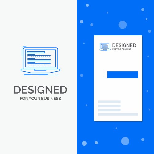 Business logo for code coding computer monoblock vector image