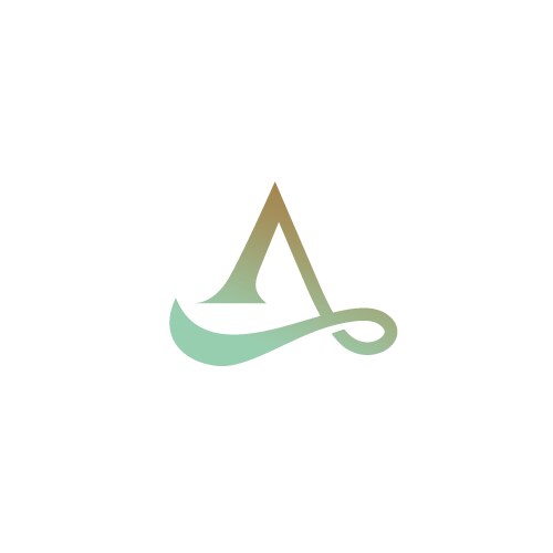 Letter r leaf logo initial Royalty Free Vector Image