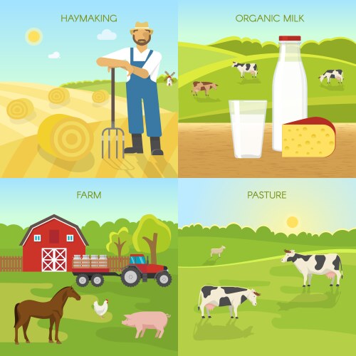 Agriculture crop farm field Royalty Free Vector Image