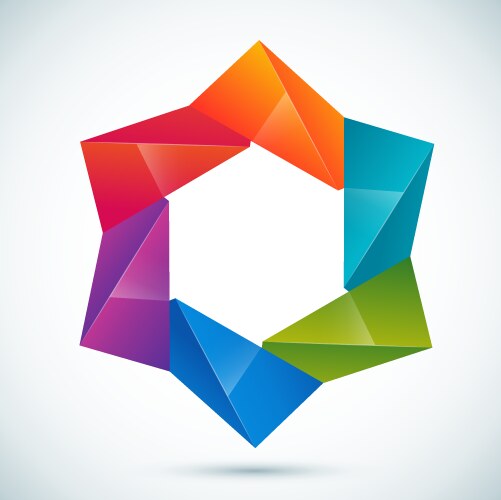 Bright Abstract Star Symbol Royalty Free Vector Image