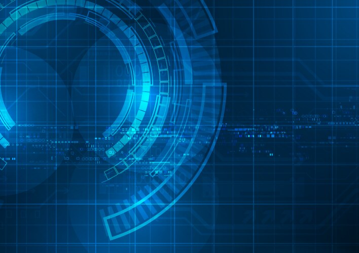 Abstract blue light effect and grid perspective Vector Image