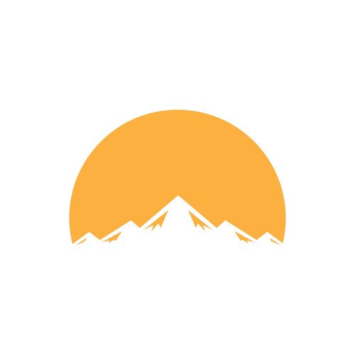 Pin sunset moon icon logo design Royalty Free Vector Image