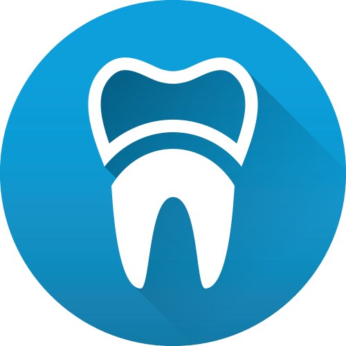 Tooth circle icon Royalty Free Vector Image - VectorStock