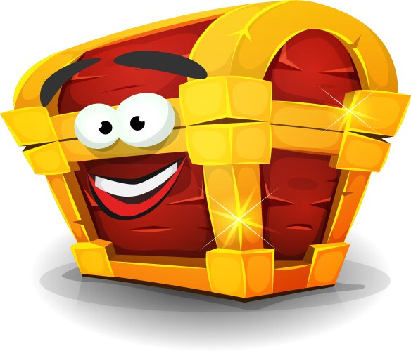 treasure chest character vector