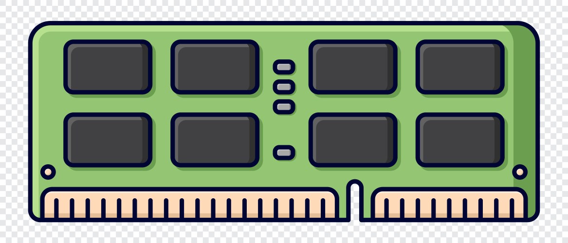 Ram memory computer icon random vektorbild