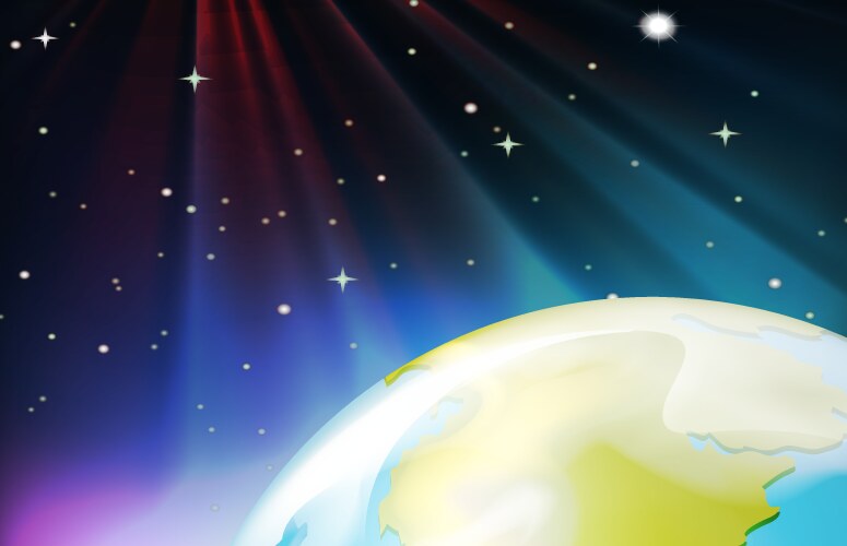 Space and planet background planets surface Vector Image