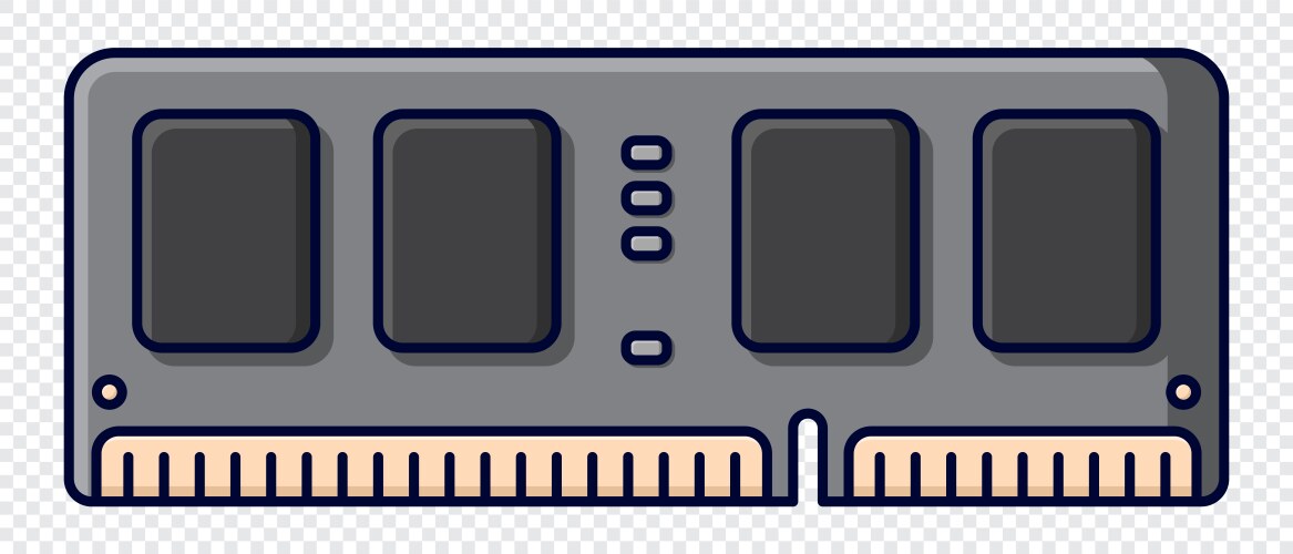 Ram memory computer icon random vektorbild
