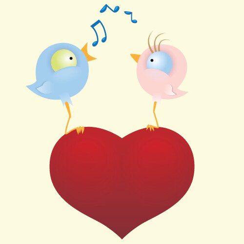 Two loving hearts Royalty Free Vector Image - VectorStock