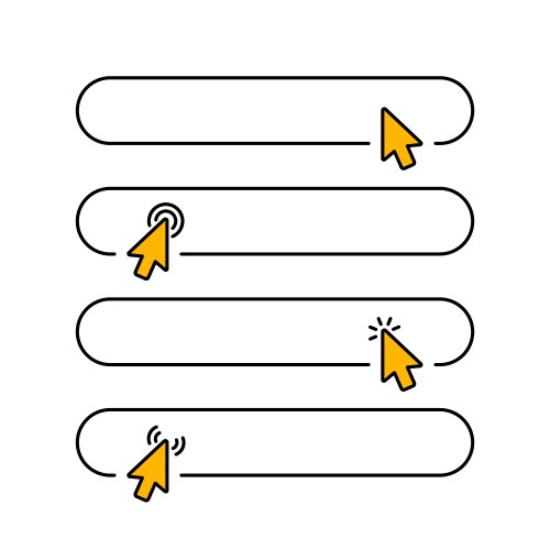Click submit blank button in line style design vektorbild