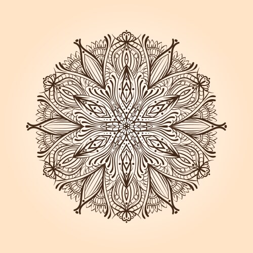 Radial geometric floral pattern Royalty Free Vector Image