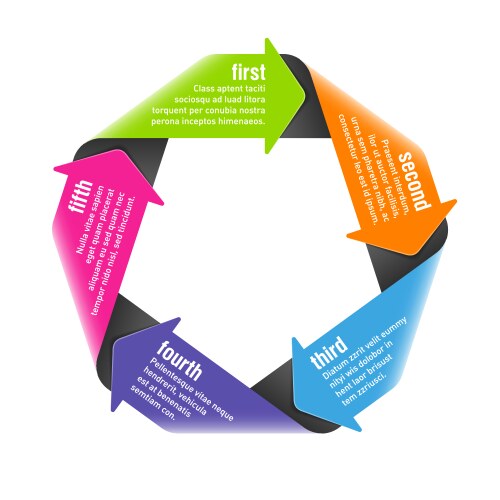 Progress five steps infographic template Vector Image