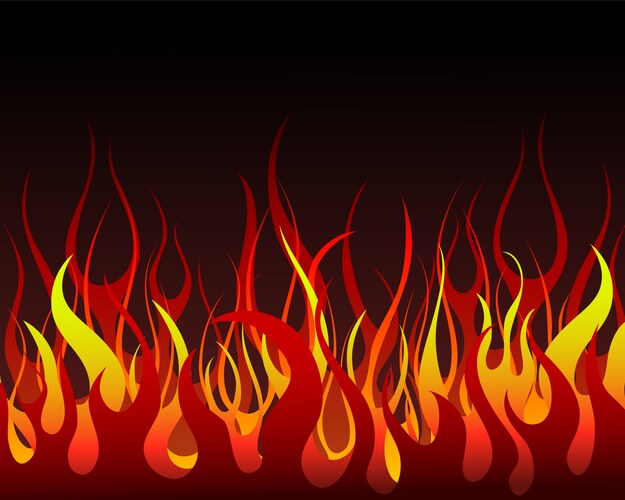 Burn flame fire Royalty Free Vector Image - VectorStock