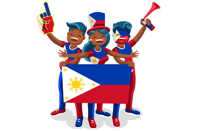 Philippines flag Royalty Free Vector Image - VectorStock