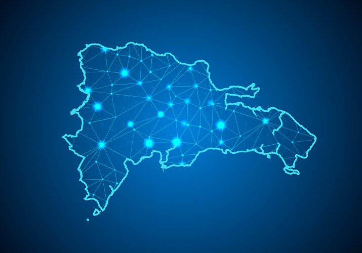 Abstract Network Map vector image