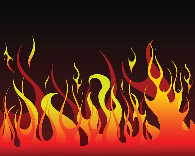 Burn flame fire Royalty Free Vector Image - VectorStock