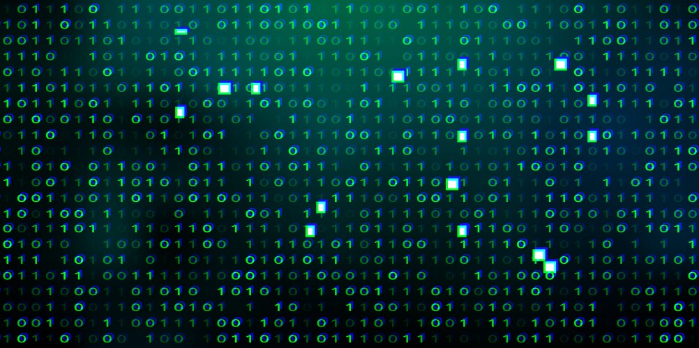 Abstract futuristic cyberspace with binary code vector image