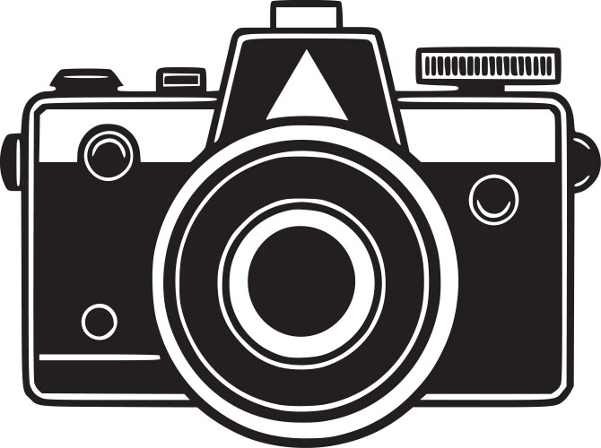 Camera - black and white isolated icon Royalty Free Vector