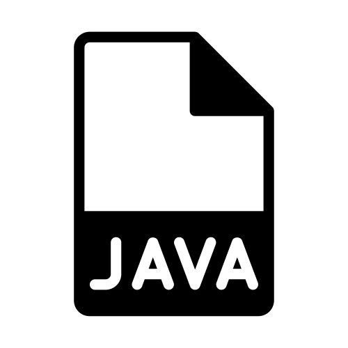 Java file type icon document files and folder vector image