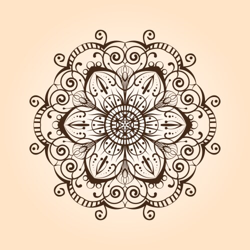 Radial geometric floral pattern Royalty Free Vector Image