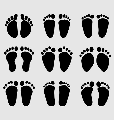 Baby Footprints Vector Image