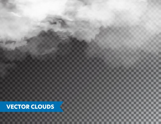 Realistic white soft clouds Royalty Free Vector Image