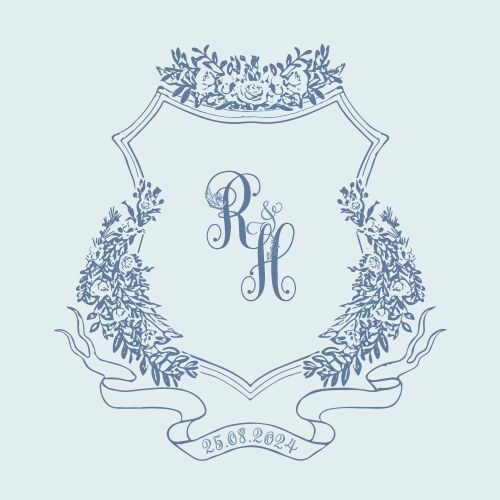 Sk ks initial wedding crest logo monogram Vector Image