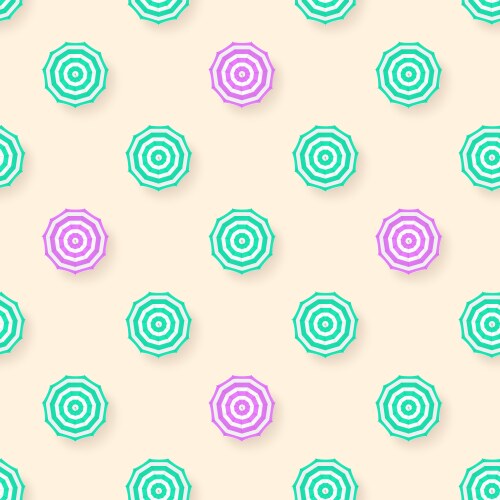 Seamless pattern with sun umbrellas isolated vector image