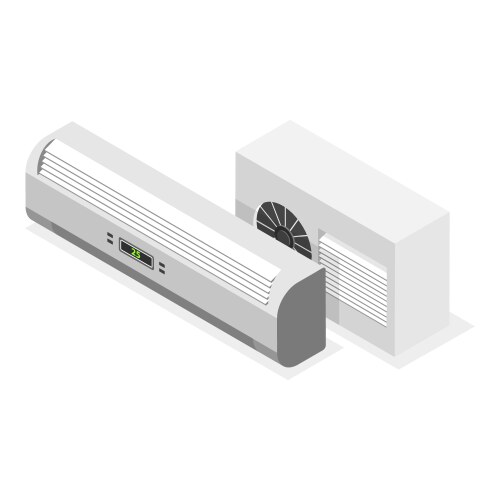 Drier hvac system isometric 3d Royalty Free Vector Image