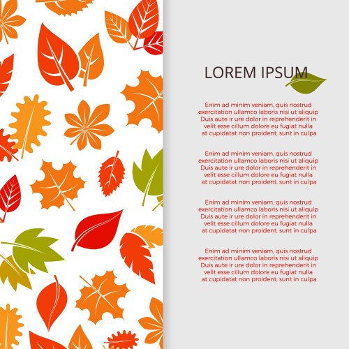 Autumn leaves banner design - fall colorful Vector Image