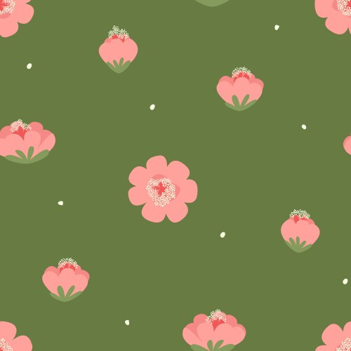 Seamless pattern with flowers for womens fabric vector image