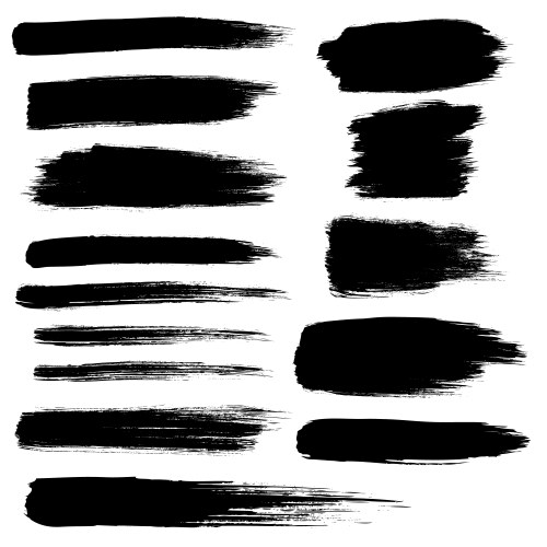 Paint brush marker highlighter strokes Royalty Free Vector