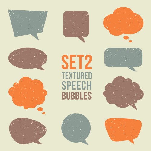 Retro speech bubbles set Royalty Free Vector Image