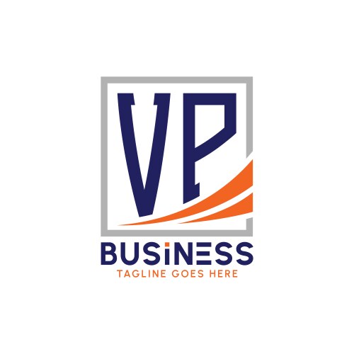 Letter vp business logo modern Vector Image