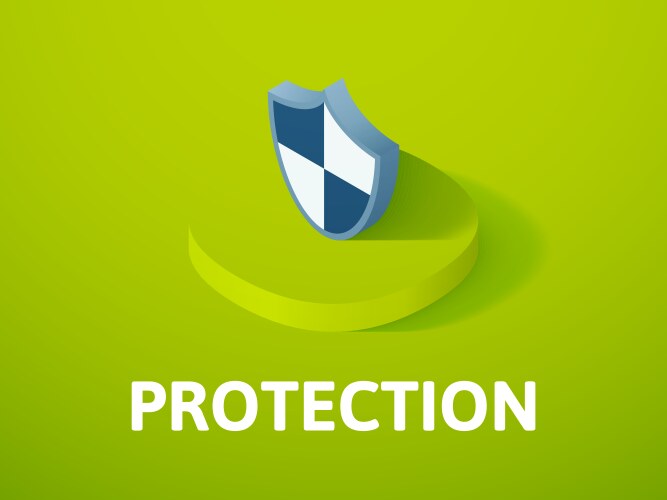 Isometric Protection Shield Icon – Royalty-Free Vector | VectorStock