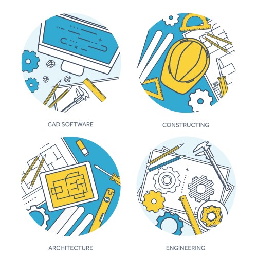 Engineering design professional construction Vector Image
