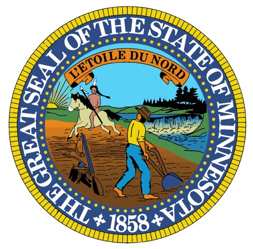 Minnesota State Seal - Shield Design Vector Image