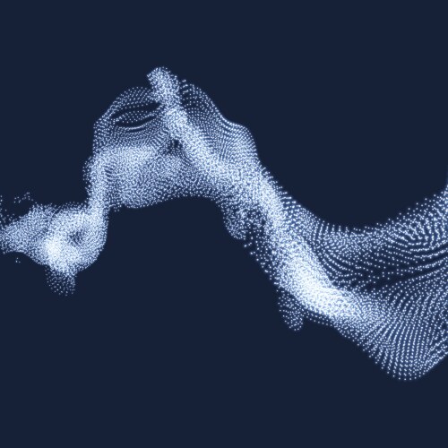 Array with dynamic particles composition vector image