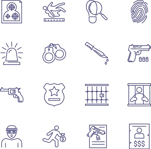 Office line icon set – Royalty-Free Vector | VectorStock